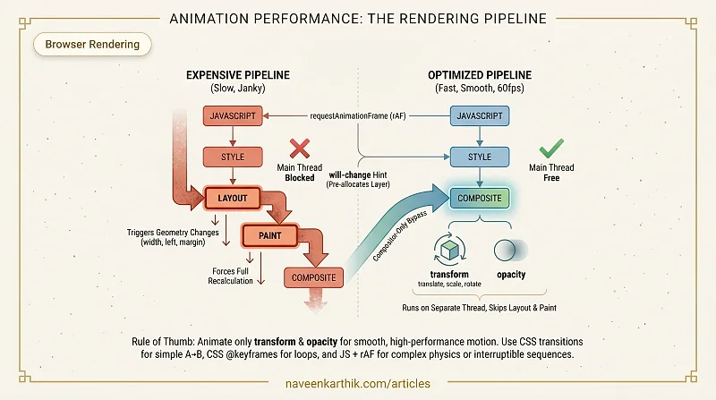 Performance #4 - CSS & JS Animations — Compositor-Only Properties & rAF